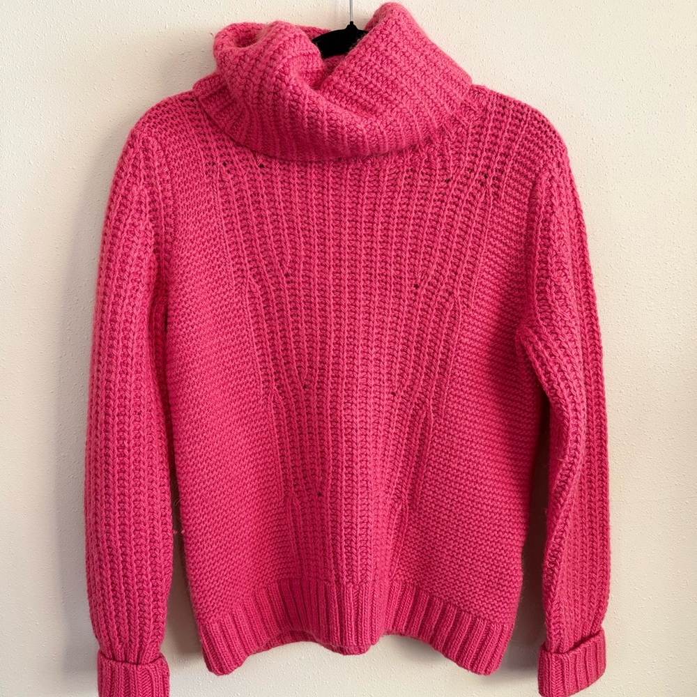 Banana Republic Pink Merino Wool Alpaca Blend Turtleneck Sweater M
